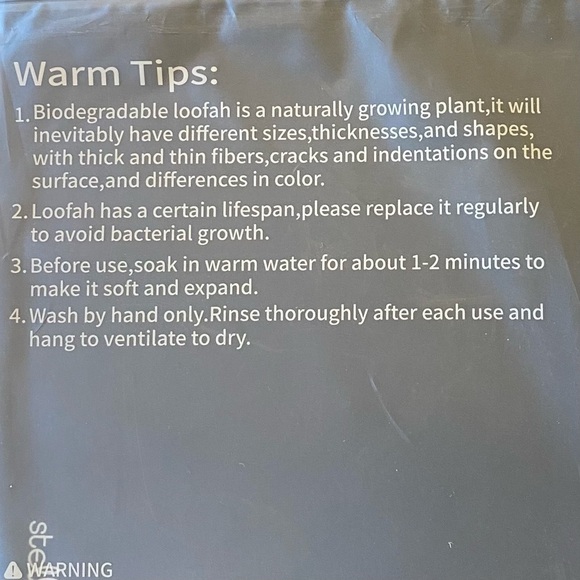 Natural Loofah Exfoliating shower bath sponge Natural Vegetable Fibers 4 Pack - Picture 4 of 4